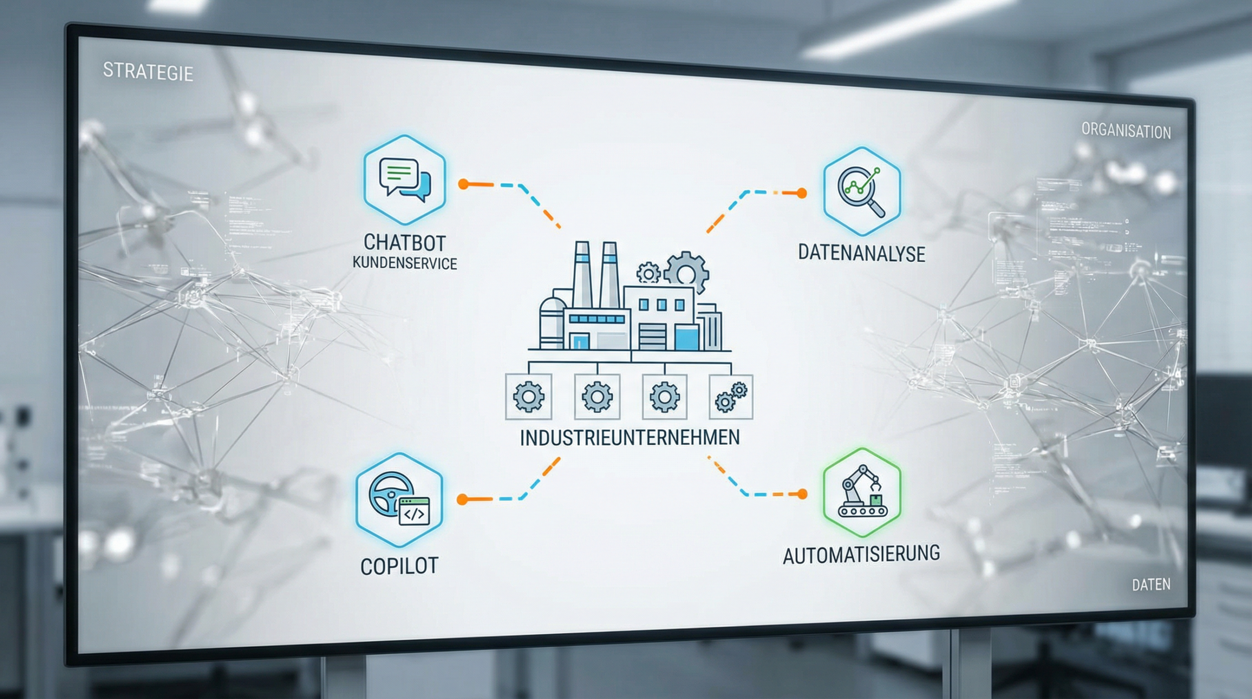 Große Industrieunternehmen testen KI vor allem in Pilotprojekten. Eine strategisch verankerte Transformation und neue Geschäftsmodelle bleiben bislang aus.